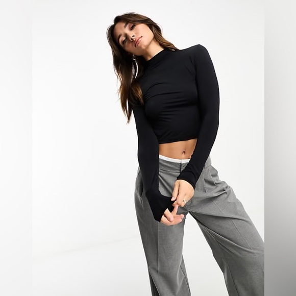 American Eagle Mock Neck Top - Picture 1 of 7